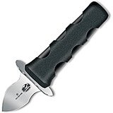 Oyster Knife With Finger Guard, Black Fibrox Handle