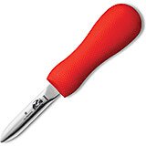 2.75" Oyster Knife, Providence Style, Red SuperGrip Handle