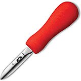 2.75" Oyster Knife, New Haven Style, Hooked Tip, Red SuperGrip Handle