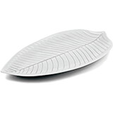 White, Melamine Leaf Plate, 20.88" X 11.38"
