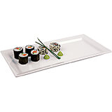 White, Melamine Rectangular Sushi Tray, 11.88" X 8.25"
