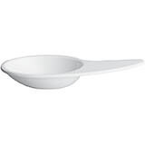 White, Melamine Modern Tasting Spoon, 4" X 1.88"