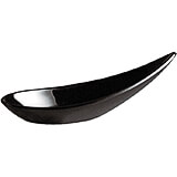 Black, Melamine Contemporary Tasting Spoon, 4" X 1.88"