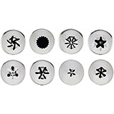Stainless Steel 8 Piece Decorating Icing Tips, Swirls