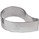 Stainless Steel Drop-shaped Pastry Ring, 3.5", 6/PK