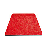 Red, Plastic Bowl Scraper, Trapezoidal, 5", 10/PK