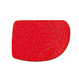 Red, Plastic Bowl Scraper, Triangular, 4.75"