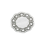White, Paper Doilies, Round Disposable Placemats, 4", 250/PK
