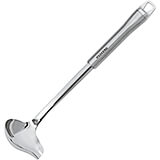 All Stainless Steel Spouted Sauce Ladle, 11.88"