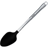 Black, Composite Material Pa+ Serving Spoon, Stainless Handle, 13.5"