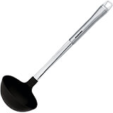Black, Composite Material Pa+ Ladle, Stainless Handle, 12.5"