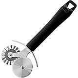 Black, Stainless Steel Double Pastry Wheel Cutter