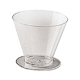Clear, Plastic Small Dessert Shooters with Base, Disposable, 2.4 Oz, 100/PK