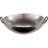 Steel Chinese Wok with Dual Handle, 24"