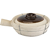 Earthenware 4 Qt. Single-handled Clay Pot for Cooking, 7.5"