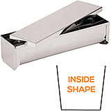 Stainless Steel Trapezoid Shape Yule Log Cake Mold with Lid, 11.88"