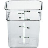 Clear, 4 Qt. CamSquare Food Storage Containers, 6/PK