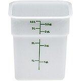 White, 4 Qt. Poly Food Storage Containers, 6/PK