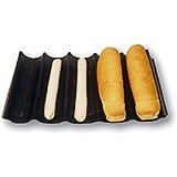 Silform 5 Compartment Baguette Baking Mold, 4"