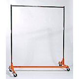 Orange Z-Rack, Medium Duty Clothes Rack, Single Rail