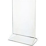 Clear, Acrylic 8.5 X 11" Tabletop Sign Holder, Top Insert, 6/PK