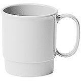 White, 7.5 Oz. Unbreakable Stacking Coffee Cups, 48/PK