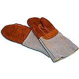 Leather Heat Resistant Oven Mitts, 8"