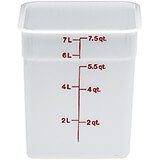 White, 8 Qt. Poly Food Storage Containers, 6/PK