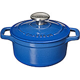 Blue, Cast Iron Round Dutch Oven, 2 Qt