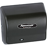Black, Steel Advantage AD Automatic Hand Dryer, Universal Voltage, 110/240V