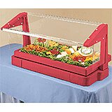 Hot Red, 4ft Table Top Buffet Bar with Sneeze Guard
