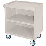Gray, 33-1/8" x 20" Service Cart, Enclosed, 4 Swivel Casters