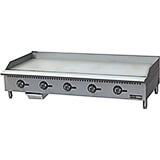 Stainless Steel 60" Heavy Duty Gas Griddle, Thermostatic Controls, 150,000 BTU NG