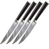 Black, Chikara 4-Piece Steak Knife Set, 420J2 Blades, 4/PK