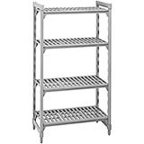 Speckled Gray, Shelving Starter Unit, 36" x 21" x 72", 4 shelves