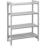Speckled Gray, Shelving Starter Unit, 48" x 18" x 64", 4 shelves