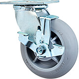 6" Heavy Duty Swivel Caster w/Brake and Hardware for Versa Register Stands, Food Bars / Work Tables