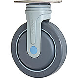 5" Nylon Rigid Caster, 4-Stainless Steel Bolts for Meal Delivery Carts MDC1520S20, MDC1520S10, MDC1520S10DC