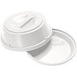 White, Heat Keepers for 9" Plates, Base and Cover 6/PK