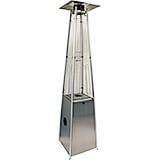 40,000 BTU Outdoor Propane Heater, Stainless Steel Square Pyramid Patio Heater