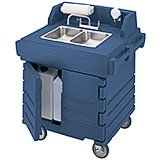 Navy Blue, Portable Hand Sink Cart, Self-Contained, 110V