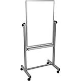 Steel Double Sided Dry Erase Magnetic Whiteboard 24"W X 36"H with Rolling Stand