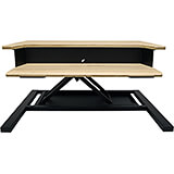 Standing Desk Converter, Height Adjustable Sit Stand Desk with 2 Ergonomic Shelves