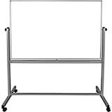 Steel Double Sided Dry Erase Magnetic Whiteboard 60"W X 40"H with Rolling Stand