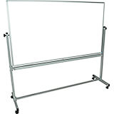 Silver Frame, Double Sided Magnetic White Board 72" X 40" With Stand
