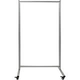 Steel Rolling Magnetic Room Divider / Office Partition with Double Sided Dry Erase Whiteboard 43"W X 75"