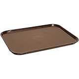 Brown, 12" x 16" Non-Slip Polytread Food Trays 24/PK