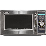 Gray, Medium Duty Commercial Microwave Oven, Dial Timer, 1000 W