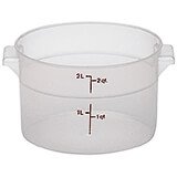 Translucent, 2 qt. Round Food Storage Containers, 12/PK