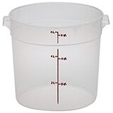 Translucent, 6 qt. Round Food Storage Containers, 12/PK